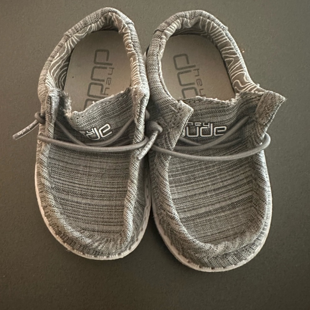 Hey Dude Gray Moccasins Casual Comfort